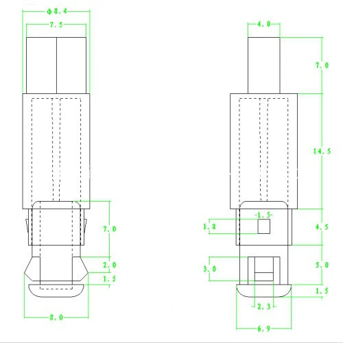 A-31-2 Rote LED-Anzeigeleuchte 6 mm 220 Volt Pilotlicht 1
