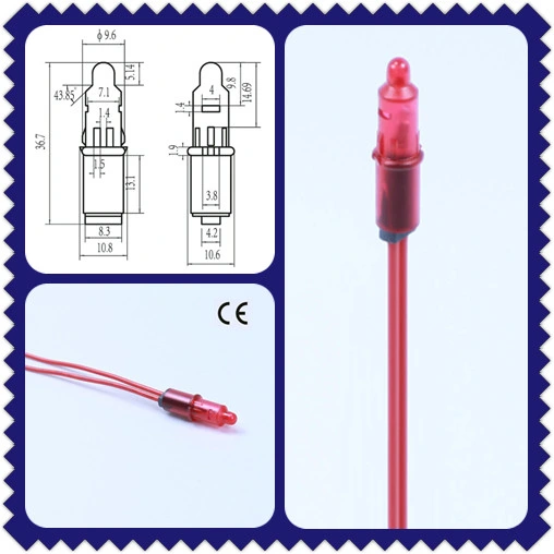 A-18 Rote Pilotleuchte 10 mm Pilotleuchtanzeige 220v REACH-Genehmigung 0