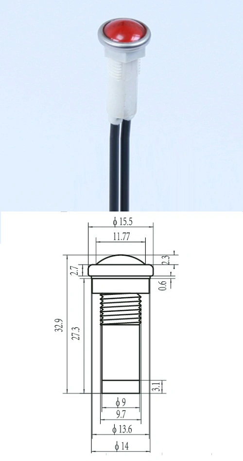 10 mm hohe Helligkeit Pilotlampe Farbanzeige LED A-30 0